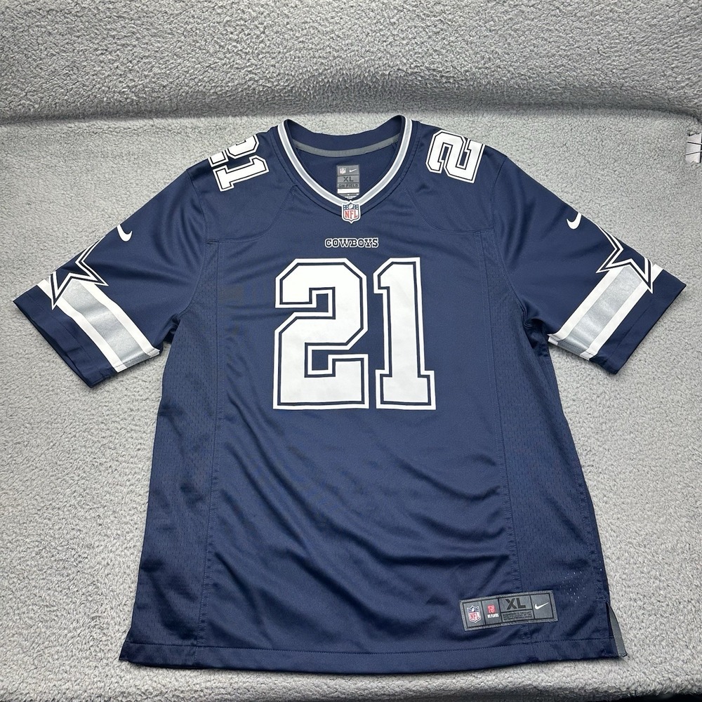 Nike On Field 479384-437 XL Dallas Cowboys #21 Ezekiel Elliott‎ Football Jersey